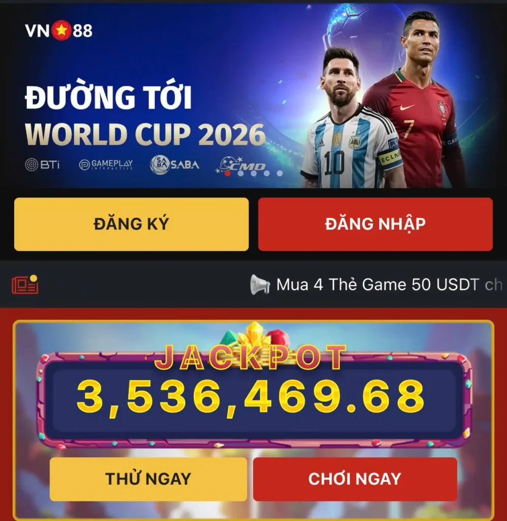 Giao diện nút đăng ký VN88