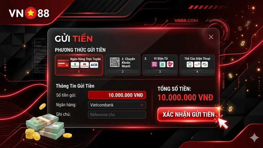 Chi tiết gửi tiền VN88