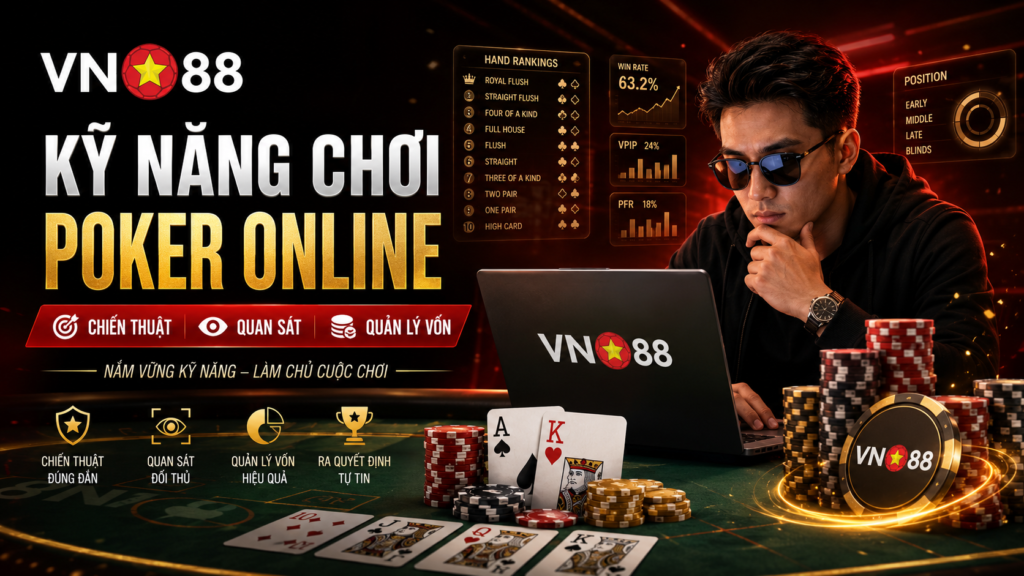Kỹ năng chơi Poker online và các bộ bài phổ biến
